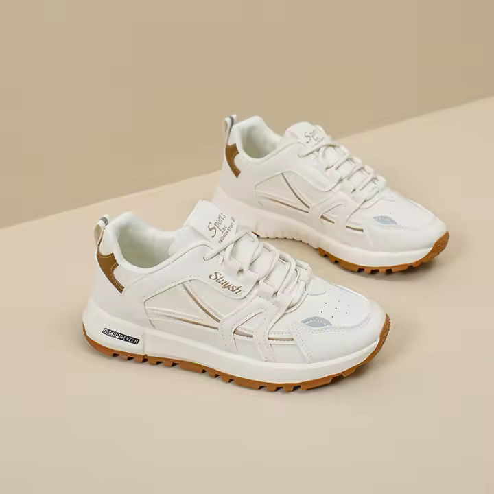 Zapatillas de Plataforma de Estilo Coreano para Primavera 2025 Zapatillas de Estudiante Transpirables con Incremento de Calles de Ocio - 1