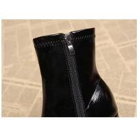 Botines De Tacón Para Mujer, Botines Clásicos De Diario Con Puntera Estrecha Y Cremallera Lateral, - details 15