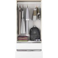 Organizador de Armario de Estilo Canadian 2 Puertas, 2 Cajones Acabado en Roble Blanco - details 3