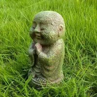 Estatua de monje Zen impermeable creativa, artesanía de resina, estatuilla de Bodhisattva, escultura de Buda realista, decoración de escritorio para el hogar - details 7