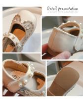 Zapatos de cuero de estilo coreano para niños y niñas, calzado de princesa con lazo de perlas, antideslizante, versátil, elegante, 2024 - details 5