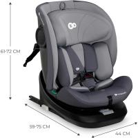 Silla de coche ajustable I-SIZE 40-150 cm con Isofix Asiento de bebé para niños Negro 360º - details 8