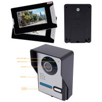 Timbre con vídeo LCD de 7 pulgadas, Kit de intercomunicador, 2 monitores, visión nocturna, 15V - details 0