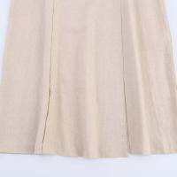 ZOCI- Conjunto de falda midi con cinturón para mujer, chaleco informal con cuello halter y espalda descubierta, falda acampanada de cintura alta, ropa de calle Lisa elegante - details 15