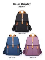 Mochila Oxford negra impermeable para mujer, bolso escolar antirrobo de gran capacidad, bolso de viaje, bolso de hombro - details 3