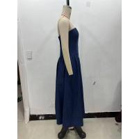 Vestido OUWU sin tirantes, primavera 2025, cintura alta, línea A, casual, cómodo, adelgazante y versátil con diseño de patchwork. - details 13