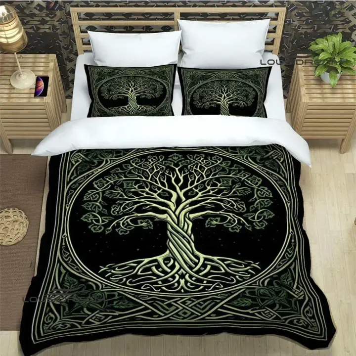 Funda nórdica con estampado de árbol de la vida, juegos de cama exquisitos, juego de edredón, juego de cama, regalo de cumpleaños de lujo - 1