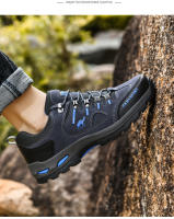 Zapatos de senderismo para hombre, botas de montaña al aire libre, zapatillas de suela gruesa, zapatos de Trekking con cordones a la moda - details 16