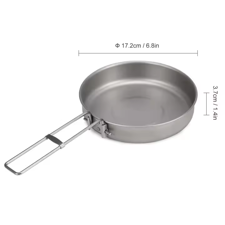 Olla de titanio ultraligera, utensilios de cocina para acampar al aire libre, senderismo, picnic, 750ml/1000ml, 2023 - 1