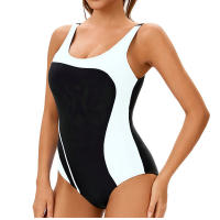 Traje de baño atlético de una pieza, bañador con espalda en U para entrenamiento, deportes y Fitness - details 9