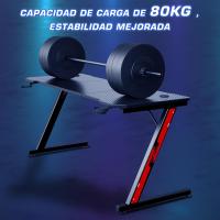 Mesa de Juegos Ergonómica en Forma de Z Fibra de Carbono Portavasos y Gancho para Auriculares Negro - details 18