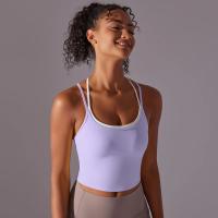 Ropa interior deportiva de realce para mujer, sujetador de Yoga para Fitness, gimnasio, entrenamiento, correr, camiseta sin mang - details 48