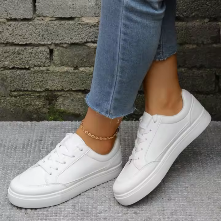 Zapatillas Planas Casuales para Mujer Cordones de Moda - 1
