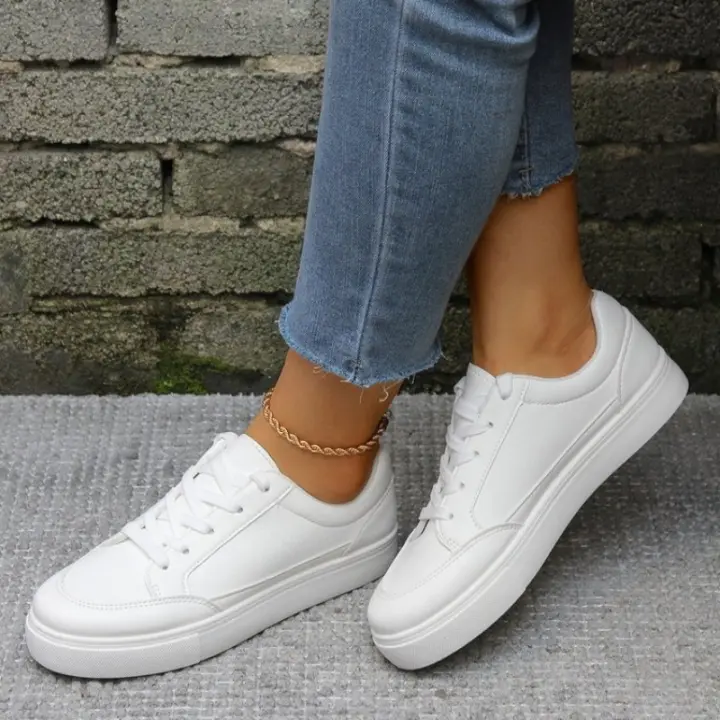 Zapatillas de Moda para Mujer Flats Casuales con Cordones Pisa Fuerte con Estilo - 1