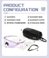 Kapvoe-gafas de sol fotocromáticas para ciclismo, lentes de color azul y morado, UV400, para hombre - details 16