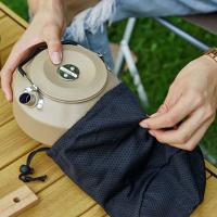 Tetera ultraligera con asa para camping, tetera de metal para paisaje al aire libre, camping y cocina, 1,4 litros - details 8