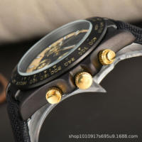 Seis pines-Reloj con Función completa para hombre, cronógrafo de cuarzo, informal, de moda - details 6