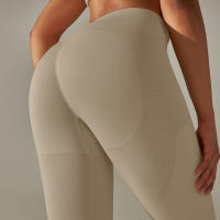 Hamidou-MALLAS DE Yoga sin costuras para mujer, ropa deportiva de entrenamiento, pantalones deportivos de cintura alta - details 10