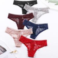 Bragas de encaje para mujer, tangas transpirables ahuecadas, ropa interior de cintura baja, lencería femenina de 2 a 6 piezas - details 1
