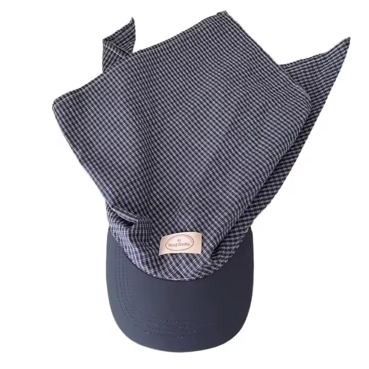 Pañuelo a cuadros Y2K para la cabeza, gorro de béisbol Y2K, ropa de calle, bufanda, gorra con visera, Bandana de algodón, pañuelo triangular para la cabeza, sombrero para exteriores - 1