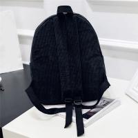 Mochila de Corduroy para Mujer Tendencia en Bolsos de Viaje y Escuela Color Sólido - details 4