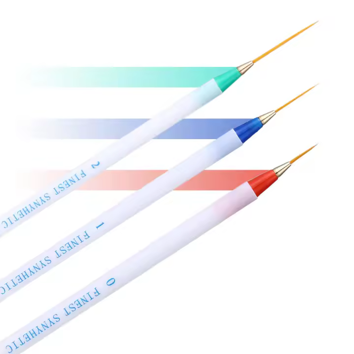 Arte Clavo Pinceles para Uñas 3pcs Set Herramientas DIY para Manicura Diseño Pintura Dibujo Lápiz de Gel UV Extension Builder - 1
