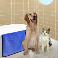 Toalla para Mascotas de Secado Rápido y Absorción de Agua en Azul con Material de Fibra Suave Adecuado para Perros y Gatos - details 3