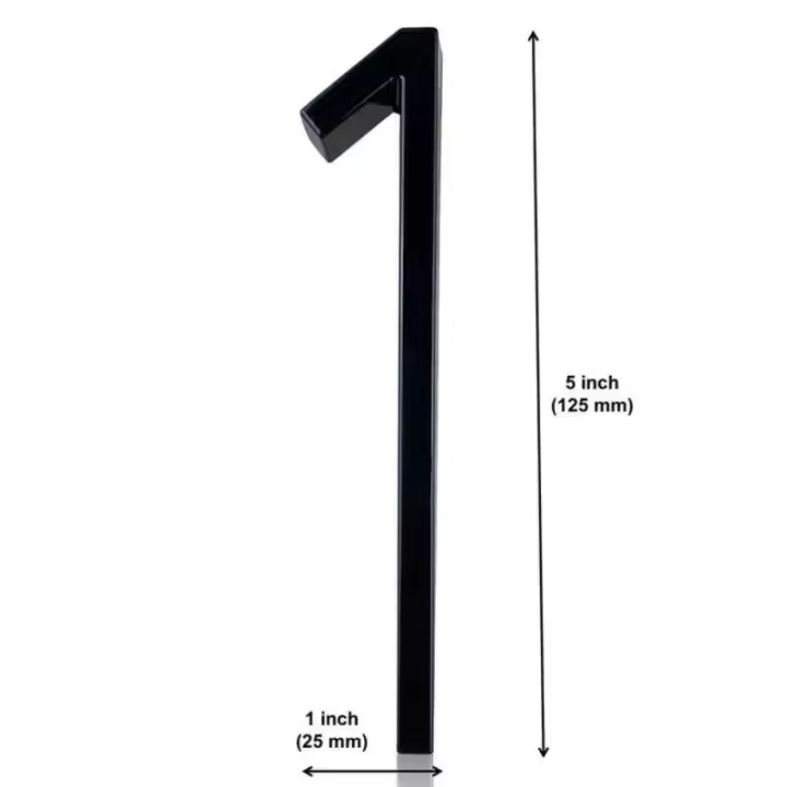 Números de Casa Ating Creative Modernes 125mm Seldados de Latón para Puerta y Caja de Correo al Aire Libre Decoración del Hogar Mejorada - 1