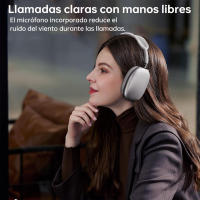 Auriculares inalámbricos Bluetooth con sonido de alta fidelidad Auriculares supraaurales Diadema Batería de larga duración Auriculares ajustables y giratorios Almohadillas de espuma viscoelástica Tapones metálicos para los auriculares Cancelación de ruido - details 8