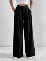 Pantalones de Oficina para Mujer de Cintura Alta y Pierna Ancha Cómoda y Elegante Estilo Clásico de Algodón Ajuste Suelto, No Ajusta, Moda de los 90s - details 13