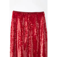 BUNO-Falda MIDI larga retro ajustada con abertura, estilo sencillo y adorno de cuentas en la cintura alta para mujer - details 8