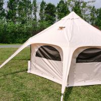 Carpa grande 300D de 4 metros Oxford, impermeable, con protección solar, para camping, tipo yurta, especial para exteriores, duradera y transpirable - details 3