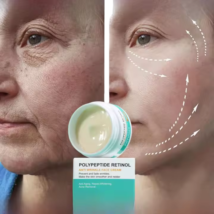 Crema antiarrugas para la cara efecto instantáneo eliminación de arrugas crema facial antienvejecimiento mejora las líneas finas cuidado nutritivo de la piel 30g - 1