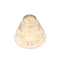 Reemplazo de pantallas de lámpara de vidrio E14 de apertura de 30mm, cubierta de pantalla de vidrio de agujero de 3cm, color verde y ámbar transparente, para luces de pared de vela E12 - details 3