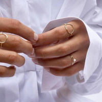 Anillo de acero inoxidable para mujer, joyería de lujo, anillo de Estado de Ángel - details 7