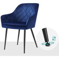 Silla de Comedor de Terciopelo Silla de Cocina con Respaldar Carga Máx. 120 kg Patas de Metal - details 42