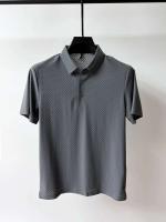 Polo de seda helada para hombre, camiseta de manga corta de malla transpirable de alta gama, ropa deportiva informal de color sólido de alta calidad - details 10