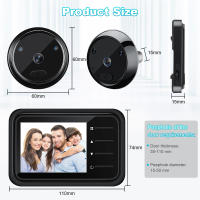 Timbre de Puerta Inteligente Elecpow con Cámara Infrarroja y Visión Nocturna LCD de 2.4 Pulgadas Almacenamiento Automático de Fotos 3 Tonos - details 10
