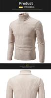 Nuevo suéter de cuello alto de invierno para hombre, suéter tejido informal para hombre, jerséis de Fitness para mantener el calor, Tops - details 20