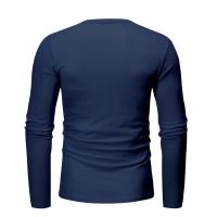 Día del padre Ropa transfronteriza de primavera y otoño Camiseta para hombres europeos y americanos Camisa básica Henry de manga larga para hombres - details 11