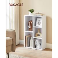 =Estantería con 5 Compartimentos, Mueble de Almacenamiento para Libros, partición separadora, Expositor, para salón, Dormitorio, Oficina, 24 x 50 x 80 cm, Blanco LBC25WT - details 1