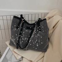 Bolso de Mano de Cuero PU de Gran Capacidad para Mujer Diseño de Lujo con Piedras Preciosas Bolso de Compras de Moda con Mango Superior - details 2
