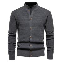 Cárdigan de punto para hombre, suéter de algodón de alta calidad con botones y cuello simulado para hombre, cárdigans de diseñador de moda para invierno para hombre - details 5