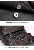 Mochila de cuero impermeable de gran capacidad para computadora de negocios para hombres - details 28