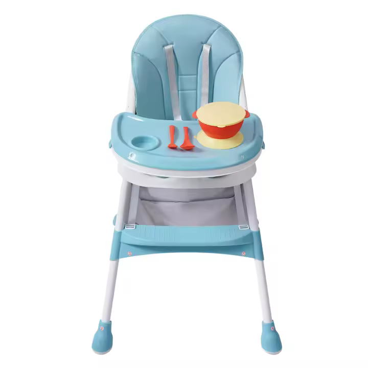 Silla alta 2 en 1 para bebés y niños pequeños, con bandeja para comer, fácil de montar - 1