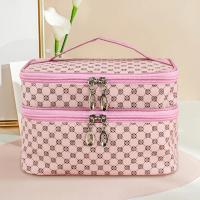 Bolsa De Maquillaje Grande Para Mujer Con Doble Cremallera Organizador De Viaje Impermeable Para Cosméticos Y Toallitas Bolsa De Baño - details 5