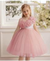 Vestido de fiesta amarillo para niñas de 3 a 12 años, vestidos de cumpleaños morados de 7-8 años, vestido de novia de flores rosas de princesa de presentador de 6 años - details 6