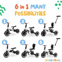 Bicicleta Infantil 6 en 1 Triciclo con Barra de Empuje Andador de 1 Año Bike Baby - details 9