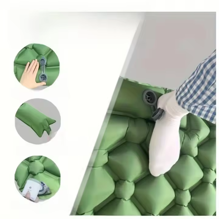 Alfombra De Dormir Para Exteriores Inflable Con Cojines Matrícula De Viaje Plegable Ultraligera Almohadilla De Aire Para Senderismo Y Trekking - 1