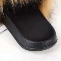 Zapatillas de piel sintética de lujo para mujer con diseño de mapache de cabeza redonda, parte inferior plana cálida, plantillas de goma para el hogar para invierno al aire libre - details 7